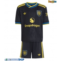 Maglie da calcio Manchester United Terza Maglia Bambino 2025-26 Manica Corta + Pantaloni corti)